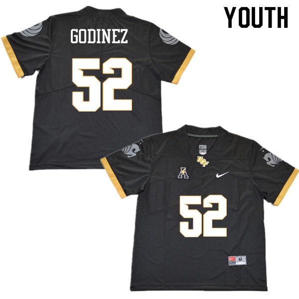 Youth #52 Brandon Godinez UCF Knights College Football Jerseys Sale-Black